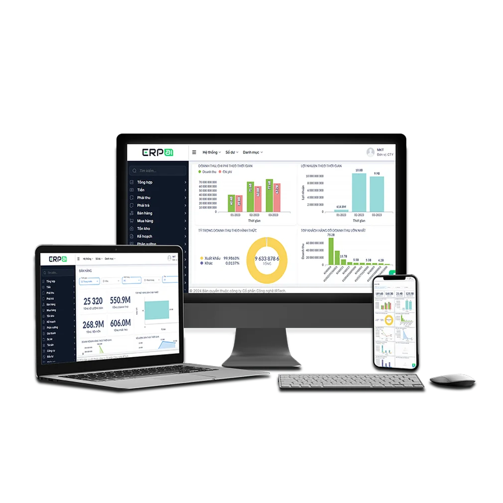 Mockup thiết bị ERP AI