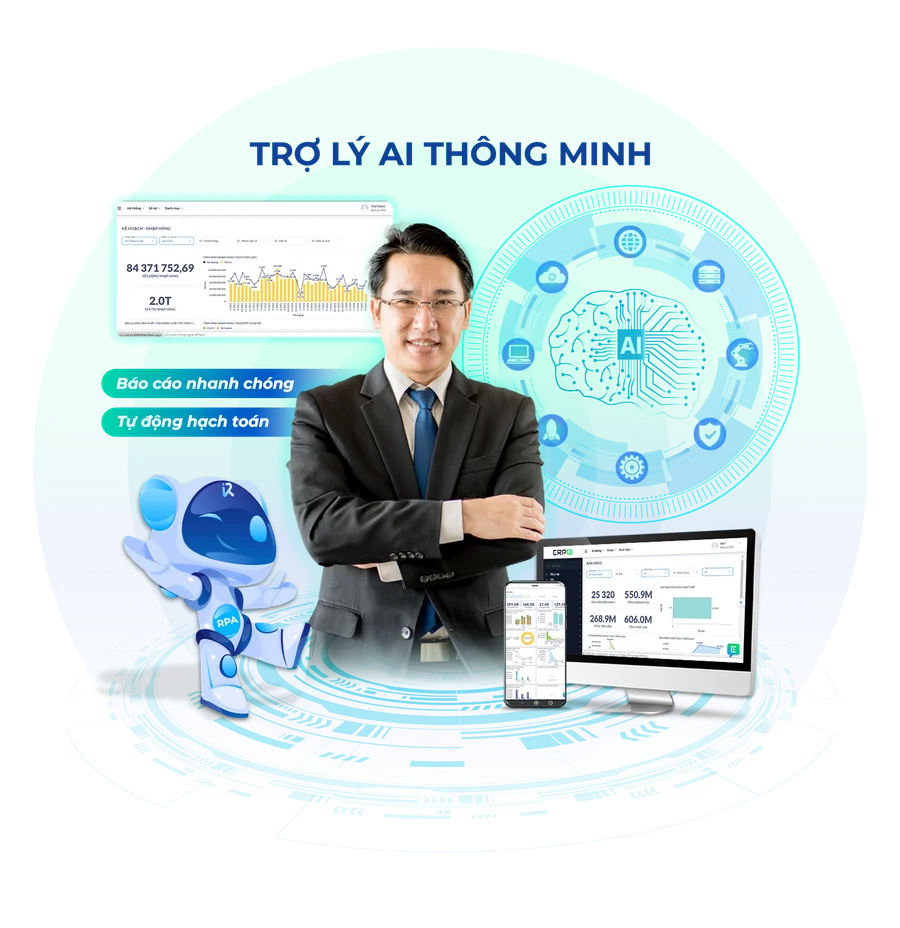 Ảnh trợ lý AI thông minh ERP AI